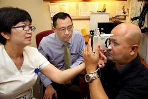Singapore hospital Tan Tock Seng adopts glaucoma home measurement device (c) Lau Fook Kong ST