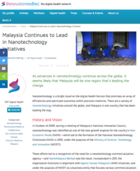 Innovate Medtech Malaysia Continues to Lead in Nanotechnology Initiatives 141123